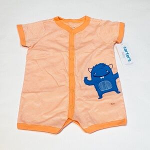 Bodysuit with Snaps Front Bottom Embroidery